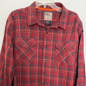 5.11 Tactical Plaid Shirt - Mens Size XL